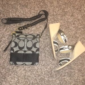 Coach cross body bag and shoes